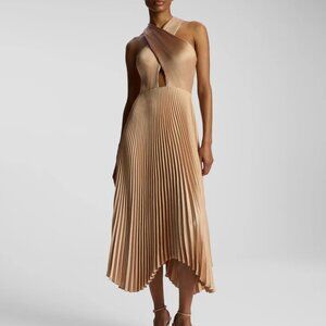 Athena II Satin Pleated Dress by A.L.C.